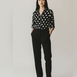 CATO Black and White Polka Dot Jumpsuit sz L